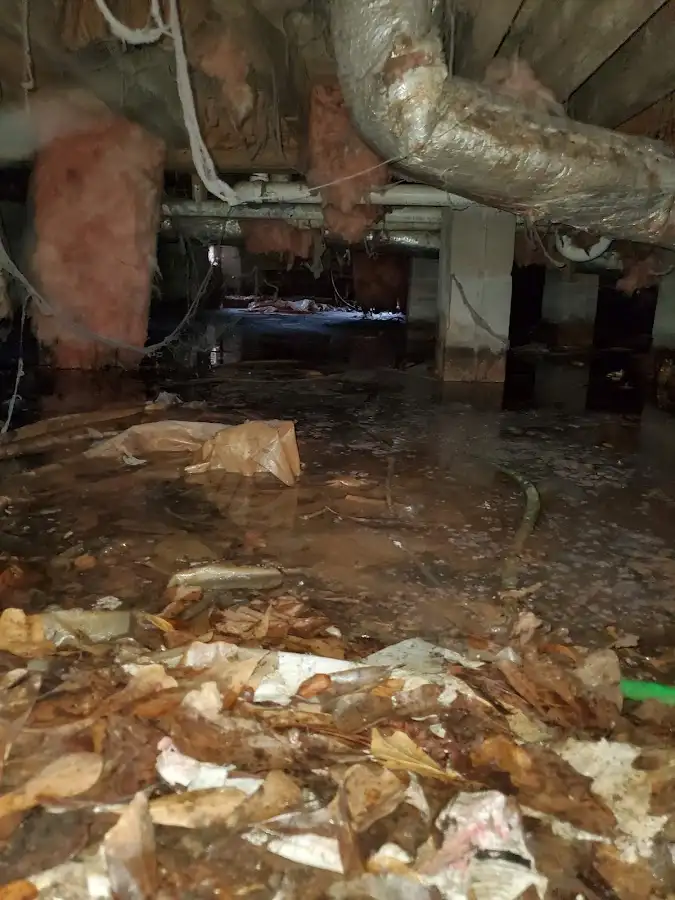 Crawl space flood assessment for Commercial Water Damage Restoration in Sleepy Hollow