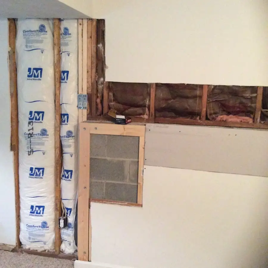 Wall insulation replacement during Basement Flood Cleanup in Sleepy Hollow